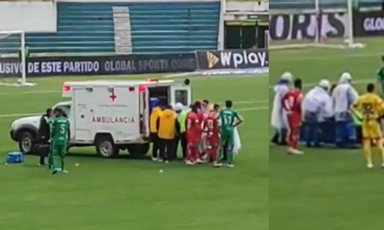 Jugador de Patriotas sufrió duro golpe en la cabeza, tuvo que ser retirado en ambulancia